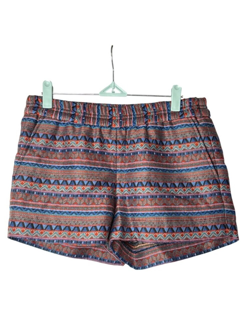 J. Crew Factory Aztec Jacquard Boardwalk Shorts Size 0 Pull On Elastic Waist
